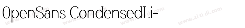 0penSans CondensedLi字体转换